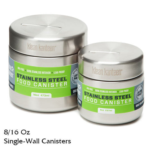 Klean Kanteen Single Wall Food Canisters - 8/16 fl. oz.
